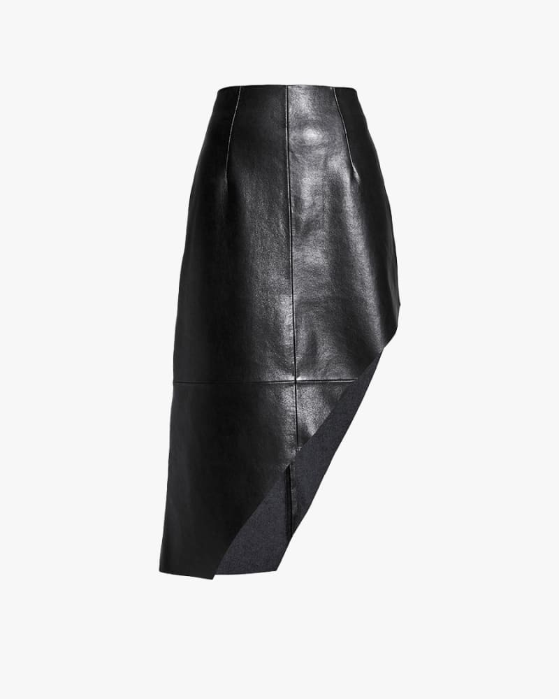 Leather midi skirt xl deals